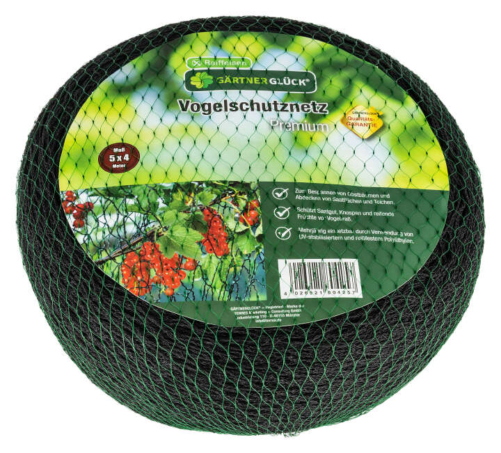 GÄRTNERGLÜCK Vogelschutznetz Premium